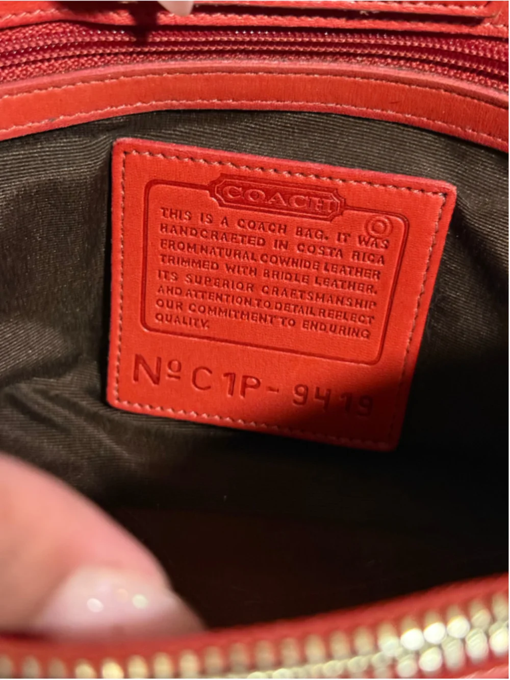 Coach Vintage Bonnie Satchel Handbag Burnt Red
